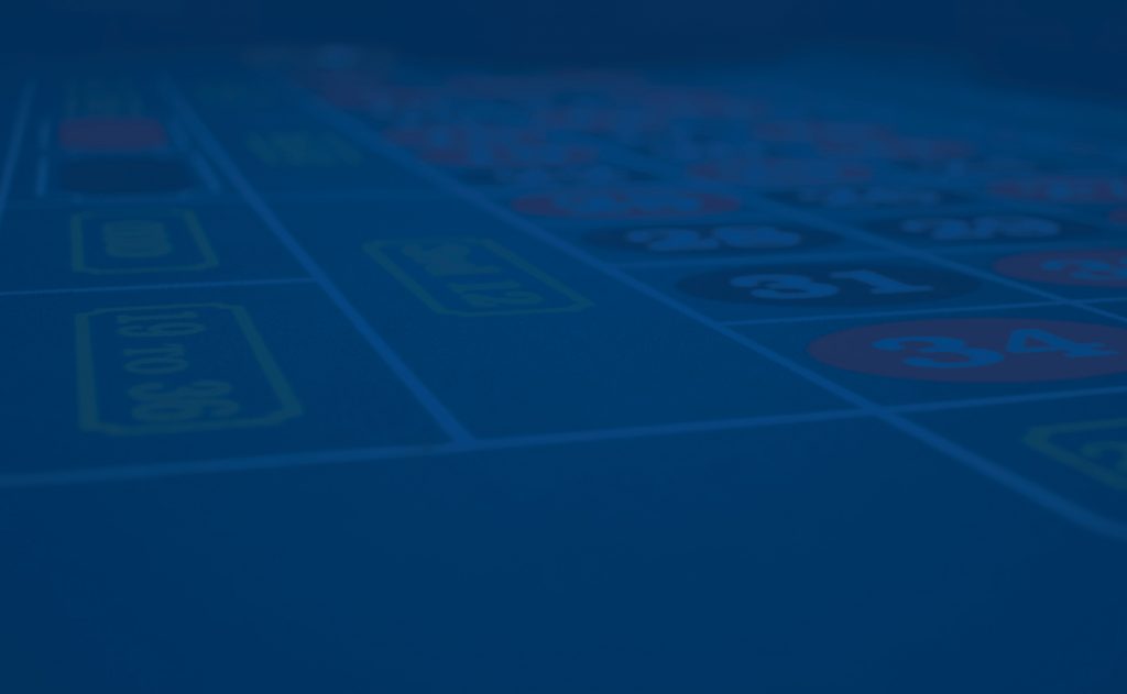 Close-up roulette table